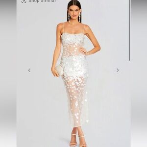 Retrofete Mischa Sequin Ivory Dress